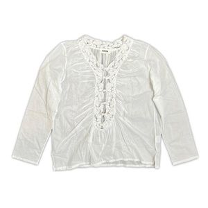 Zucca white long sleeve flowy blouse